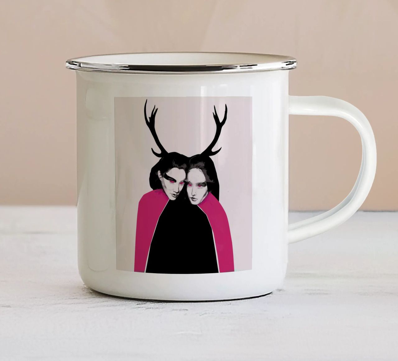 Horns tazza in smalto da Agnes KR Patience