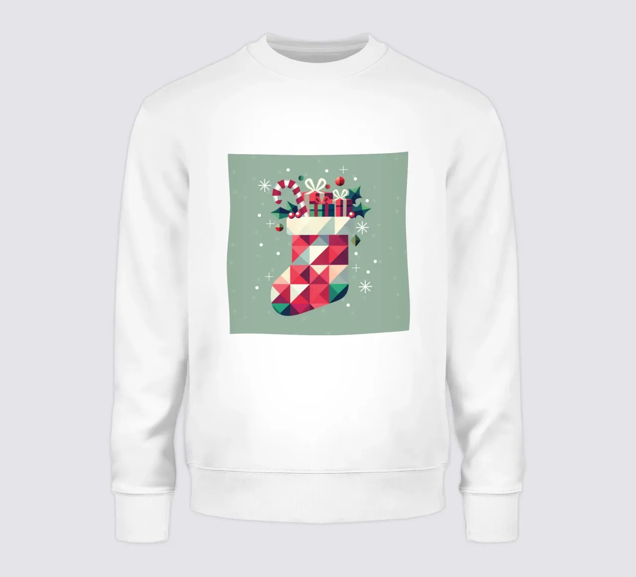 Colourful Christmas stocking full of presents - Festive joy sweatshirt by namosh