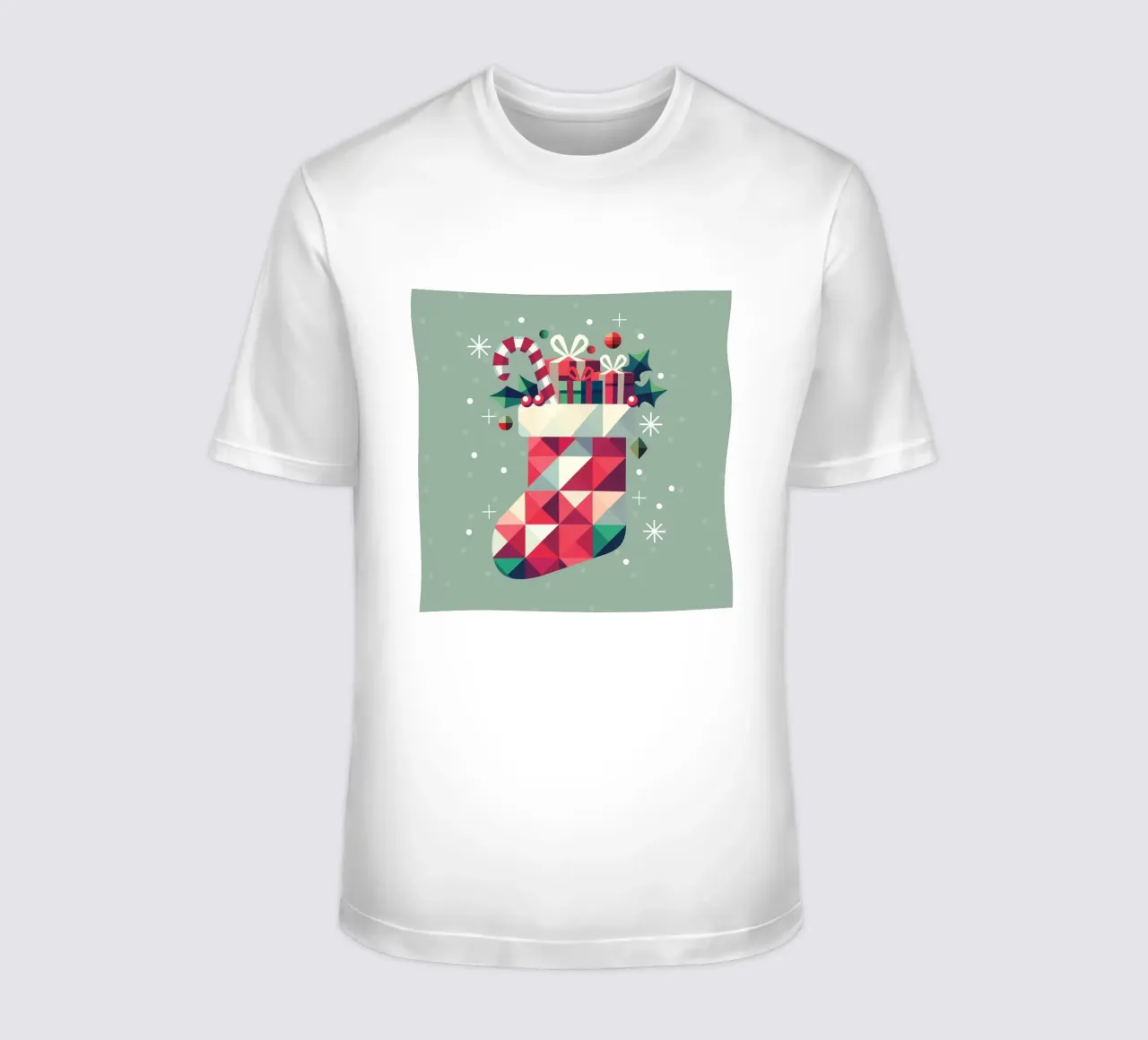 Colourful Christmas stocking full of presents - Festive joy t-shirt by namosh