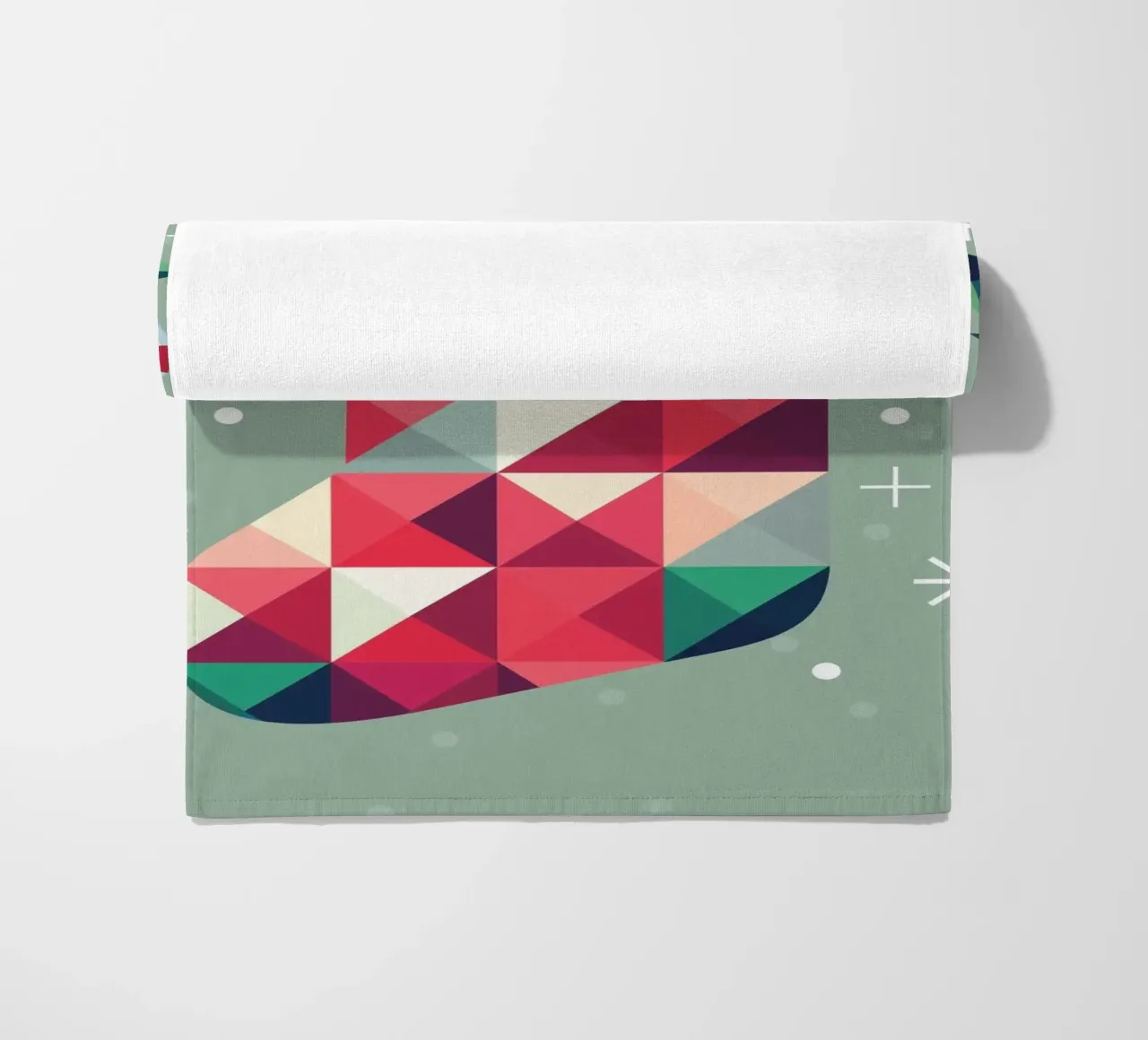 Colourful Christmas stocking full of presents - Festive joy beach towel by namosh