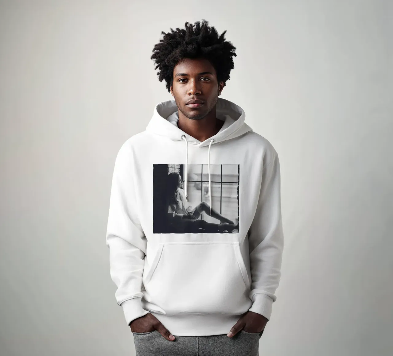 Silhouette riflessiva - Arte elegante in bianco e nero felpa con cappuccio da Whole©