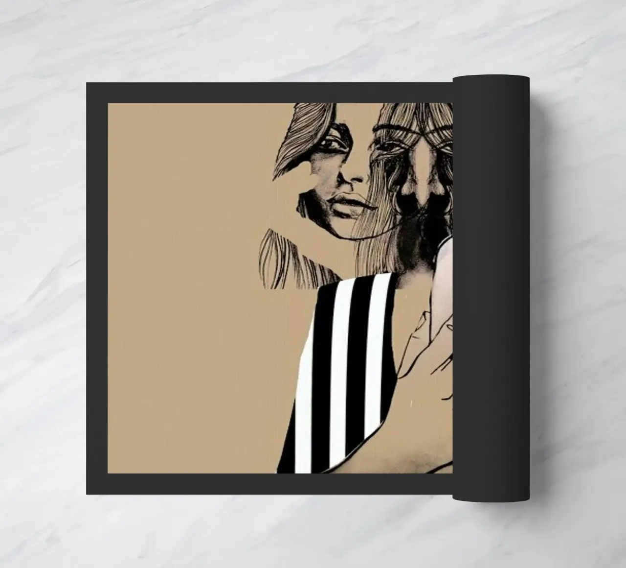 Stripes 1 deurmat van Agnes KR Patience