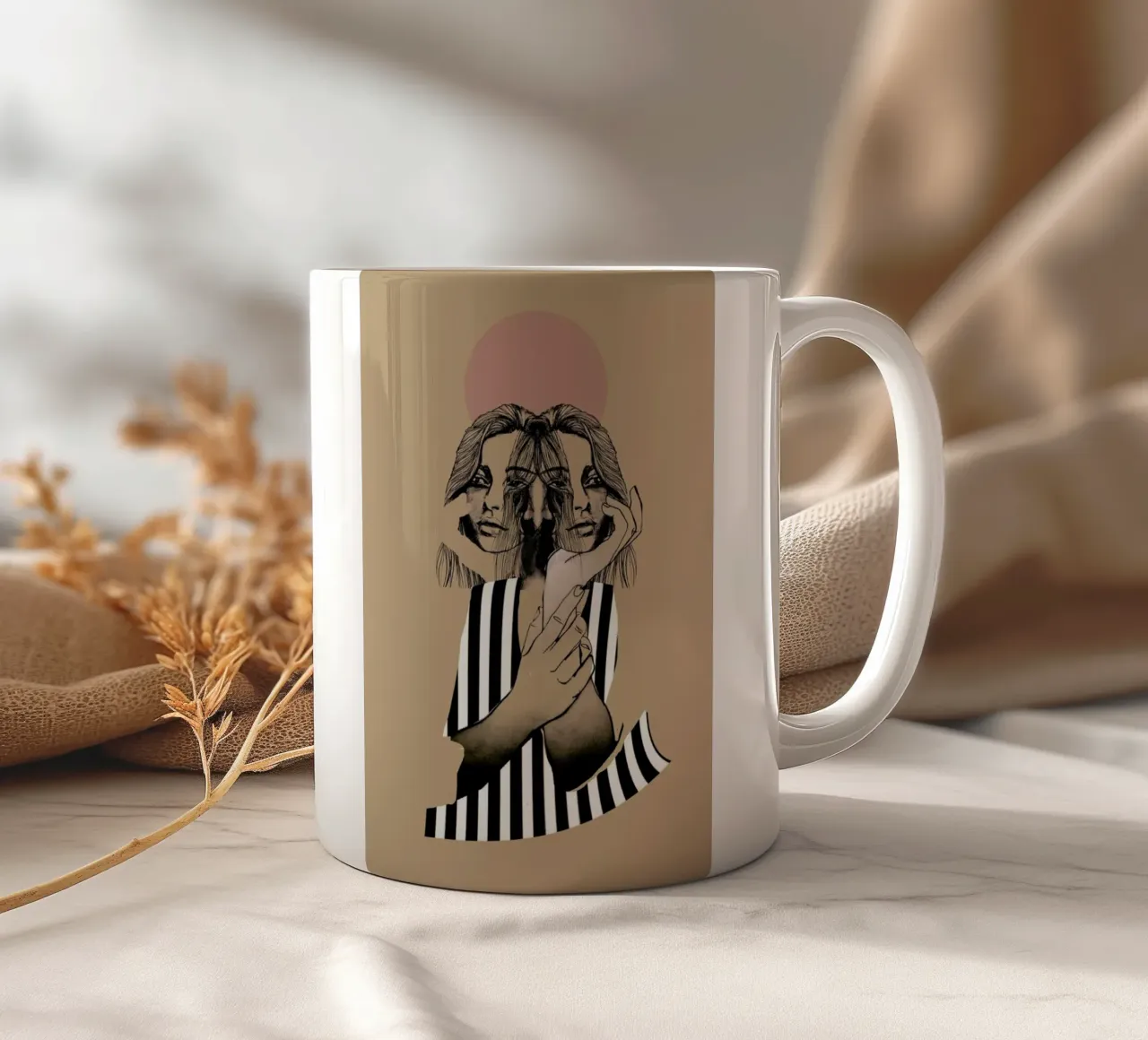 Stripes 1 tazza in ceramica da Agnes KR Patience