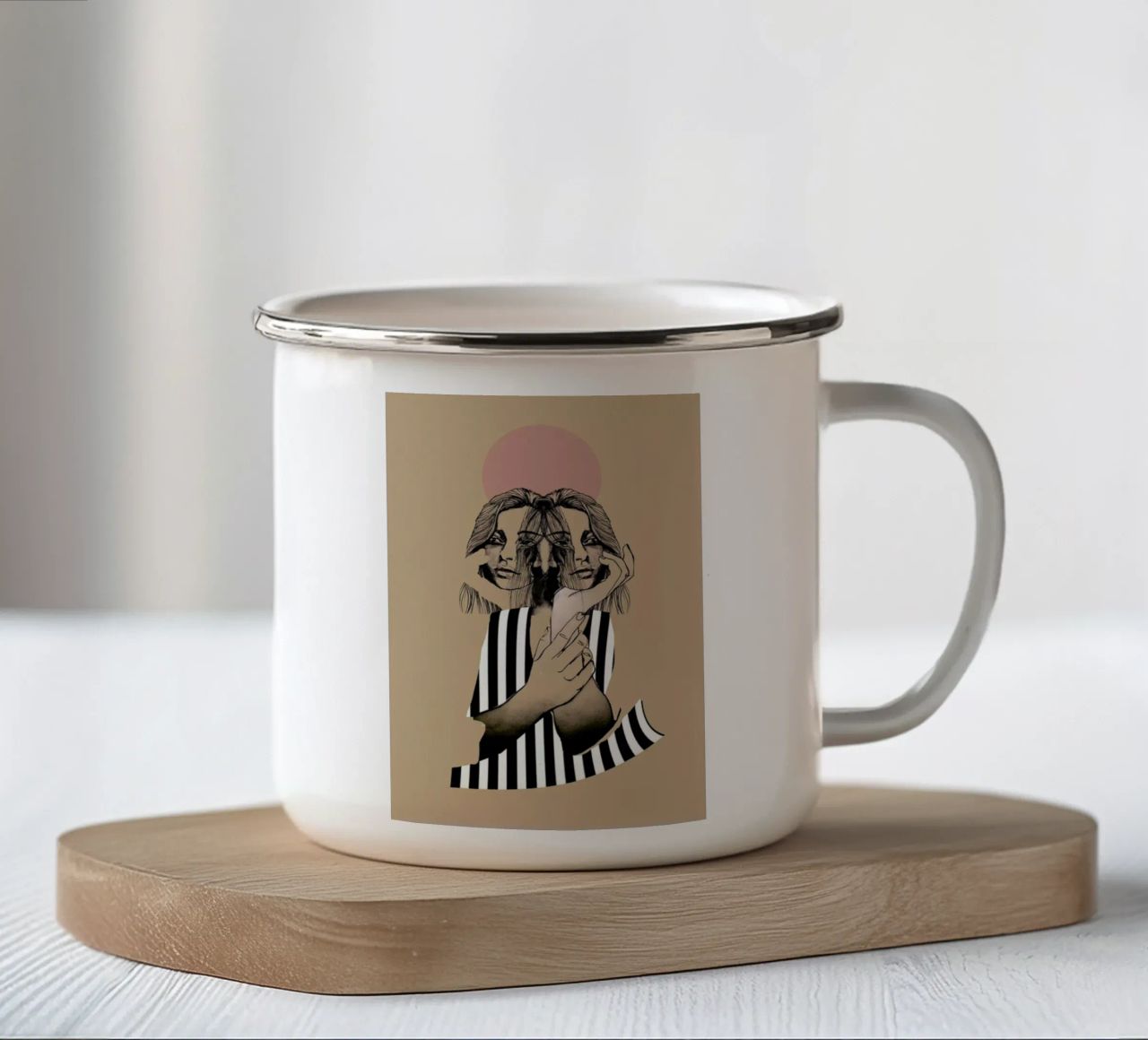 Stripes 1 tazza in smalto da Agnes KR Patience