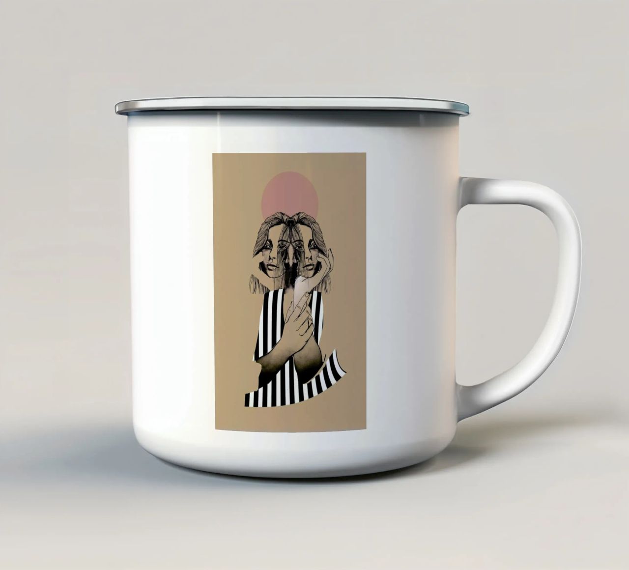 Stripes 1 tazza in smalto da Agnes KR Patience