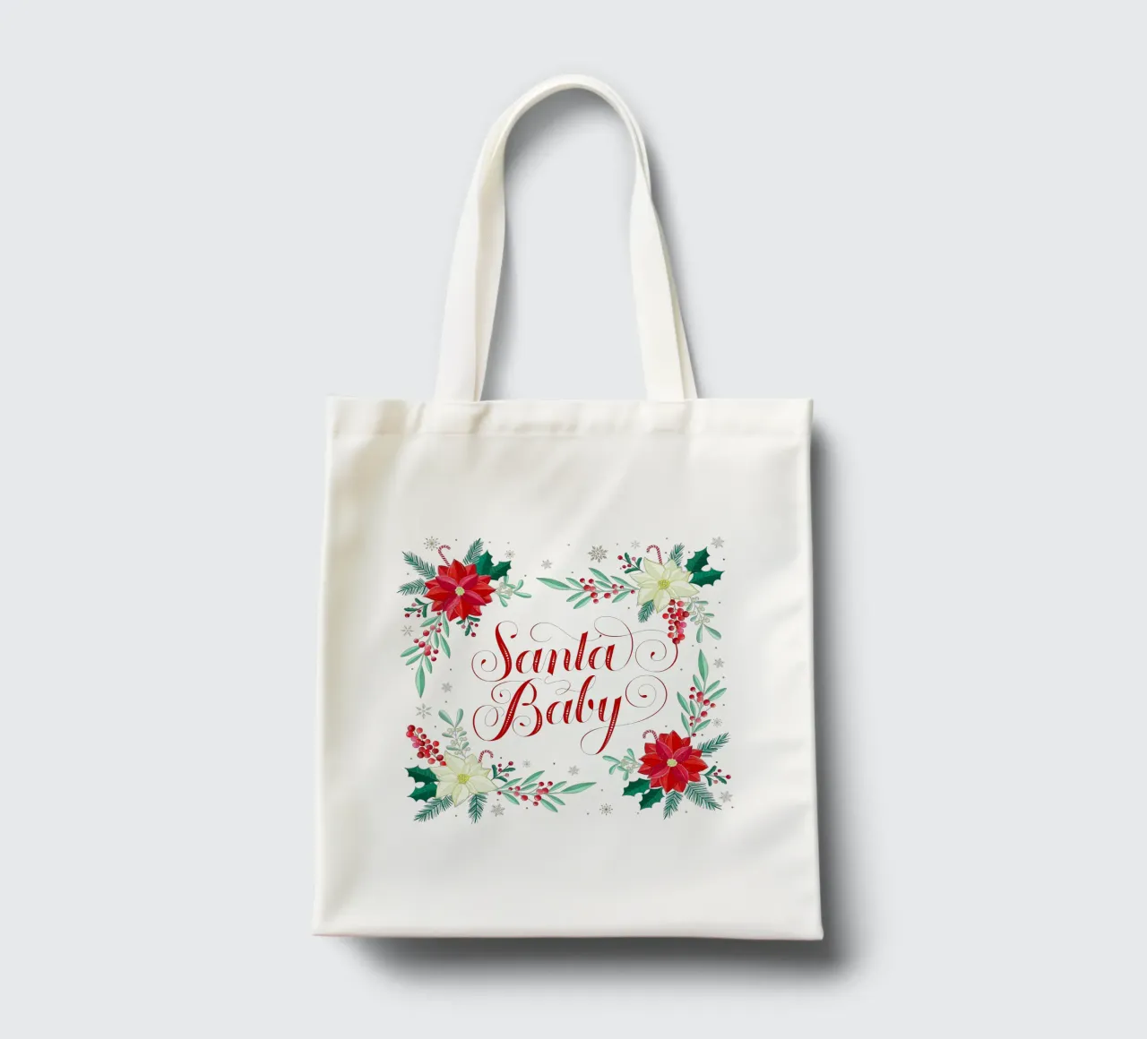 Kerstman. Vrolijk kerstfeest, mijn schat. jute draagtas van CalliLetters