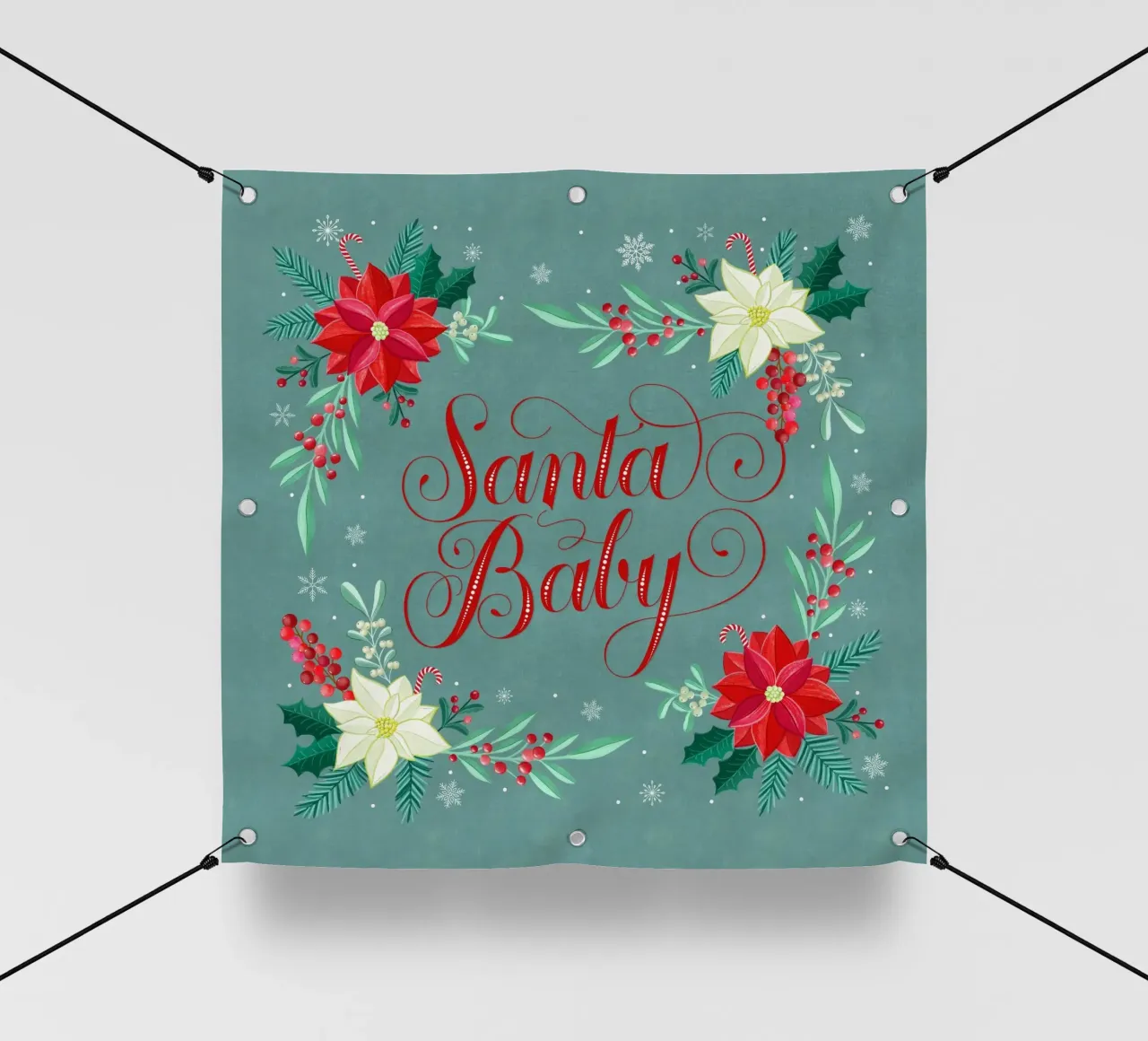 Babbo Natale. Buon Natale, tesoro mio. telo in pvc da CalliLetters