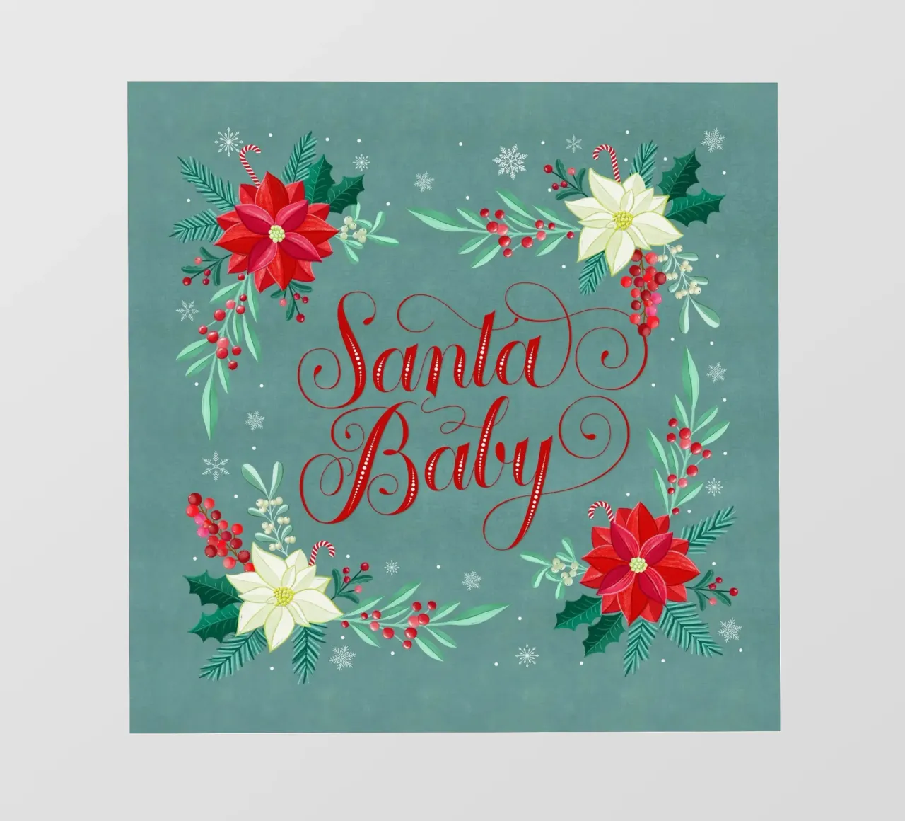 Babbo Natale. Buon Natale, tesoro mio. telo in pvc da CalliLetters