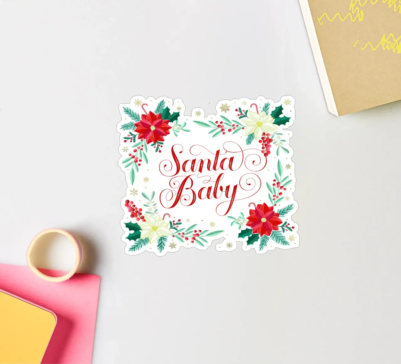 Santa Baby. Merry Christmas, my darling. sticker by CalliLetters