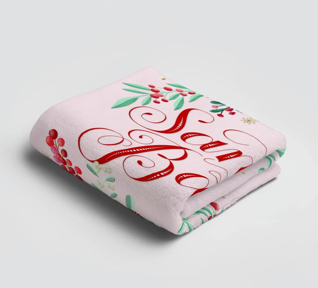 Père Noël bébé. Joyeux Noël. serviette de bain de CalliLetters