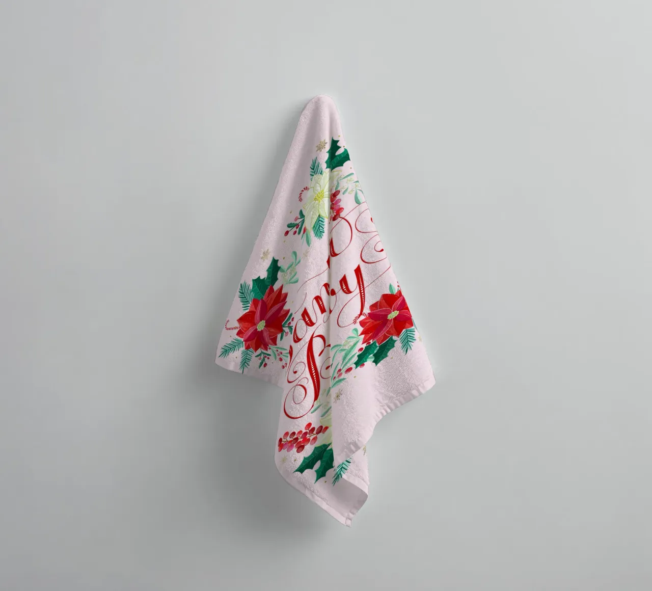 Père Noël bébé. Joyeux Noël. serviette de bain de CalliLetters
