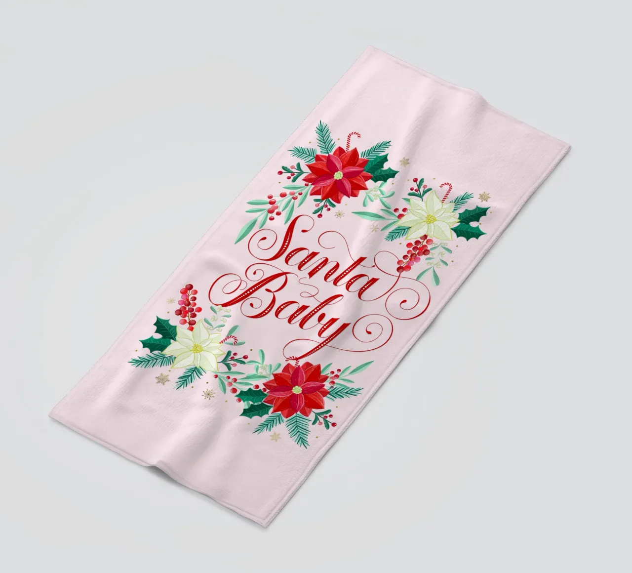 Santa Baby. Feliz Navidad, cariño. toalla de playa de CalliLetters