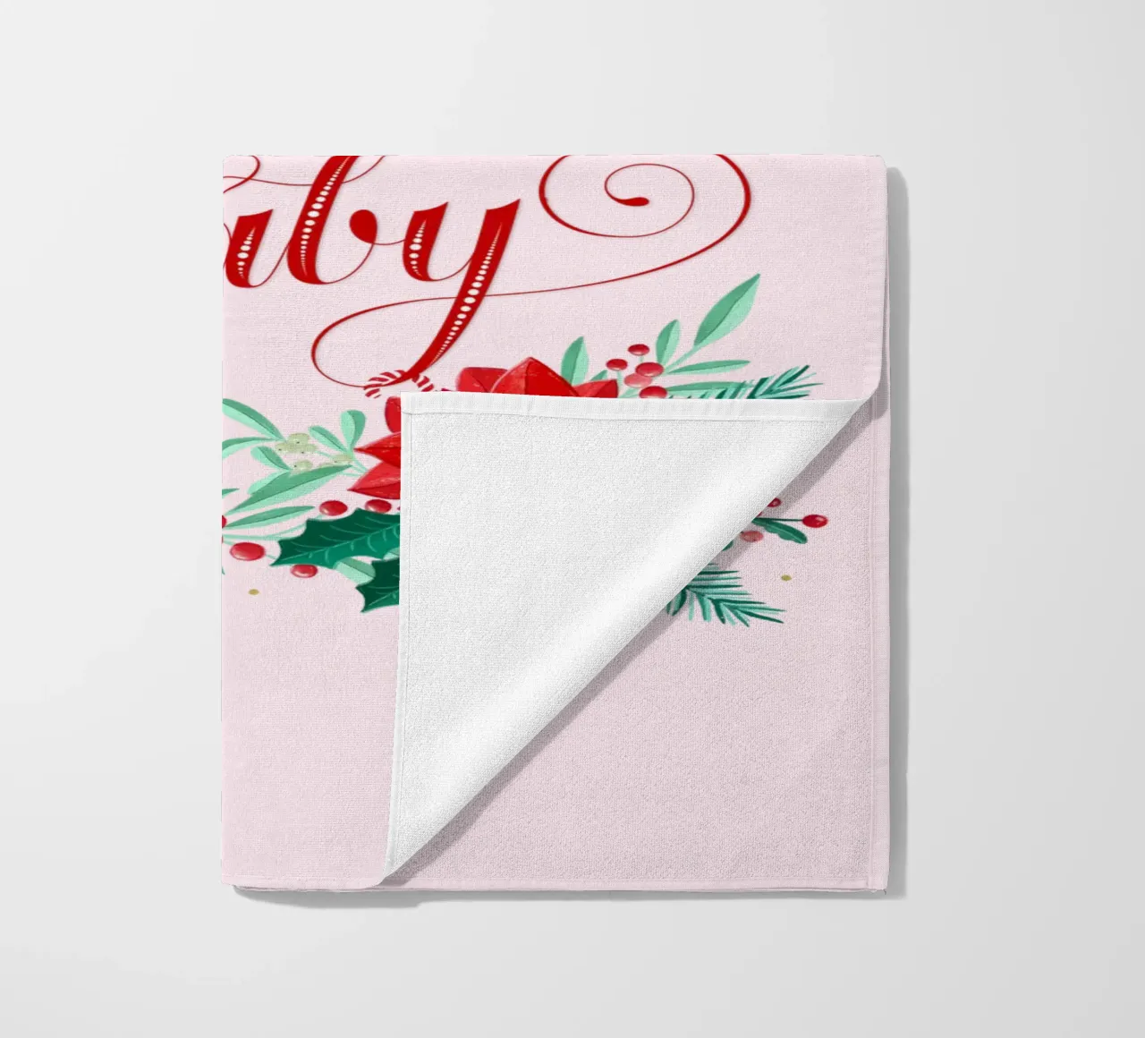 Santa Baby. Feliz Navidad, cariño. toalla de playa de CalliLetters