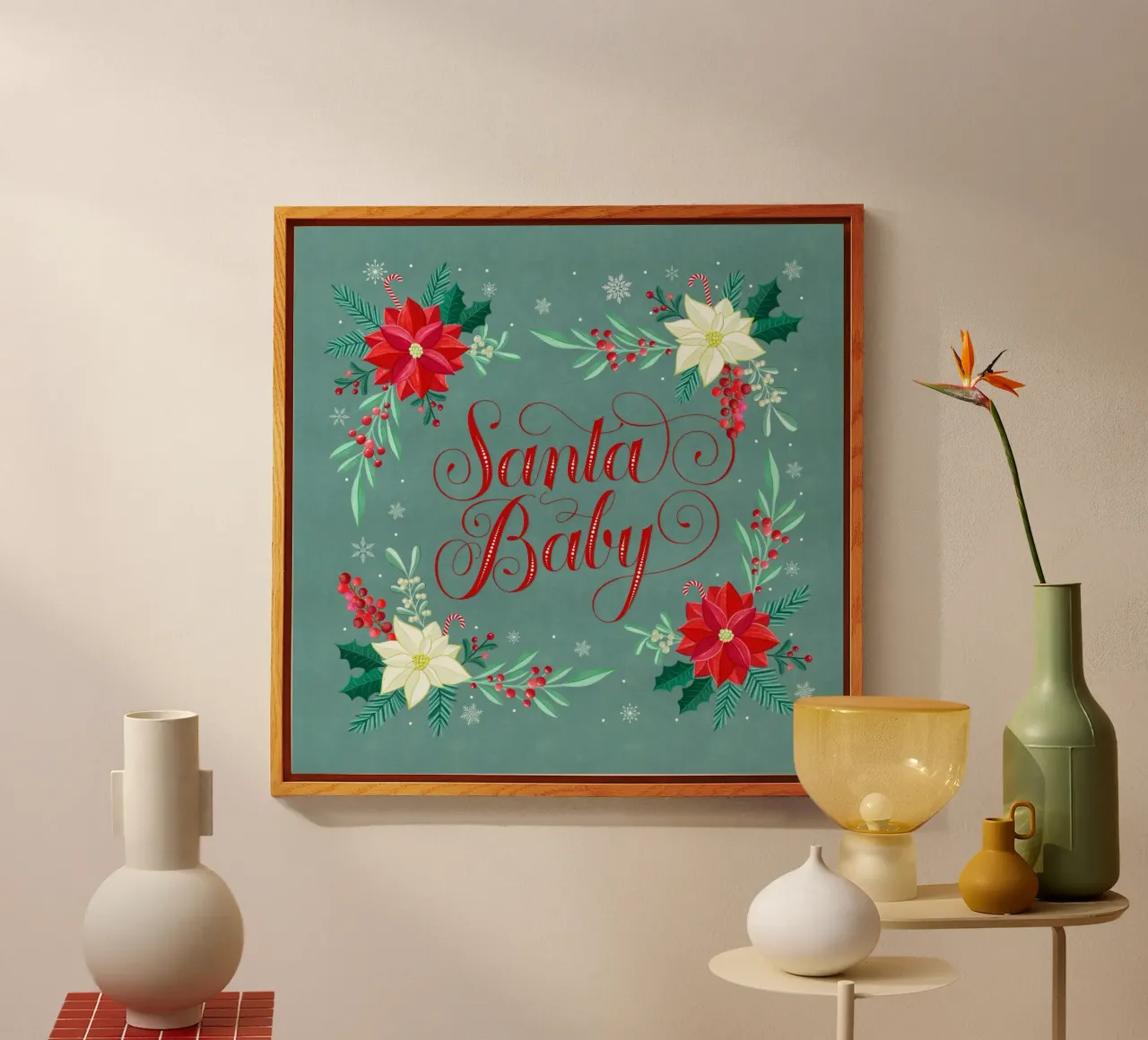 Santa Baby. Merry Christmas, my darling. acrylic glass by CalliLetters