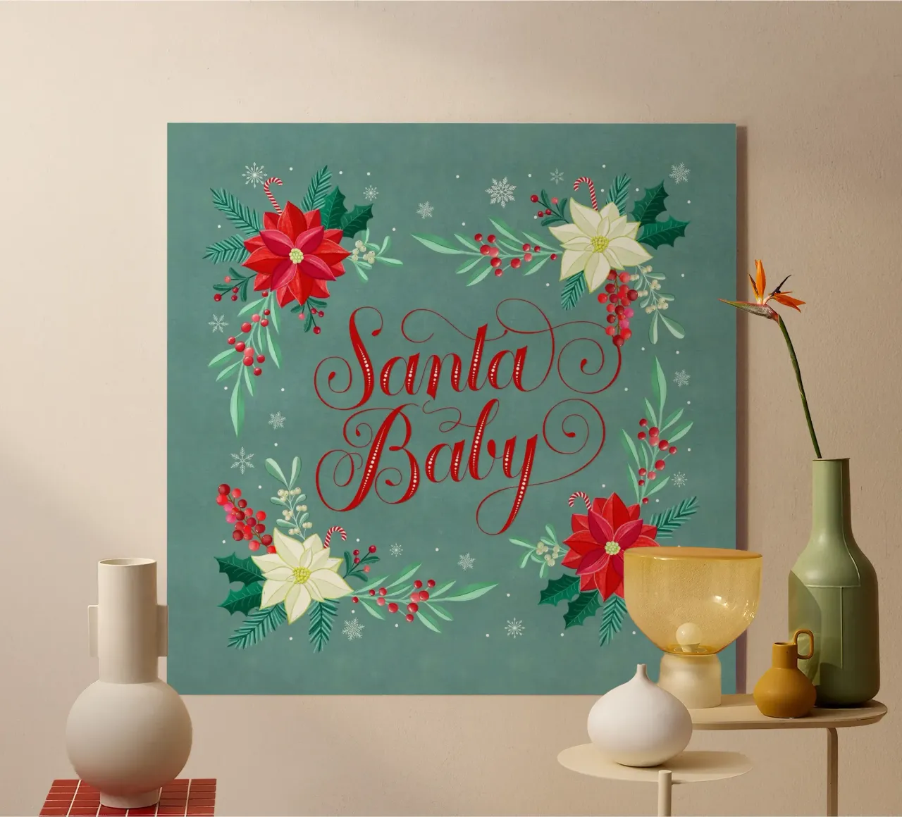 Santa Baby. Merry Christmas, my darling. acrylic glass by CalliLetters