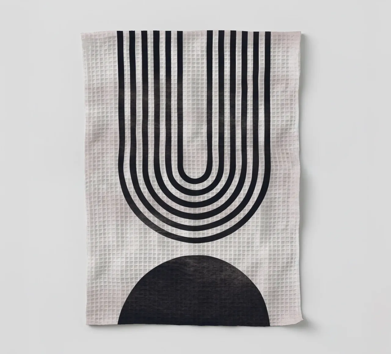 L'art abstrait des lignes" - Design minimaliste moderne torchon de Whole©