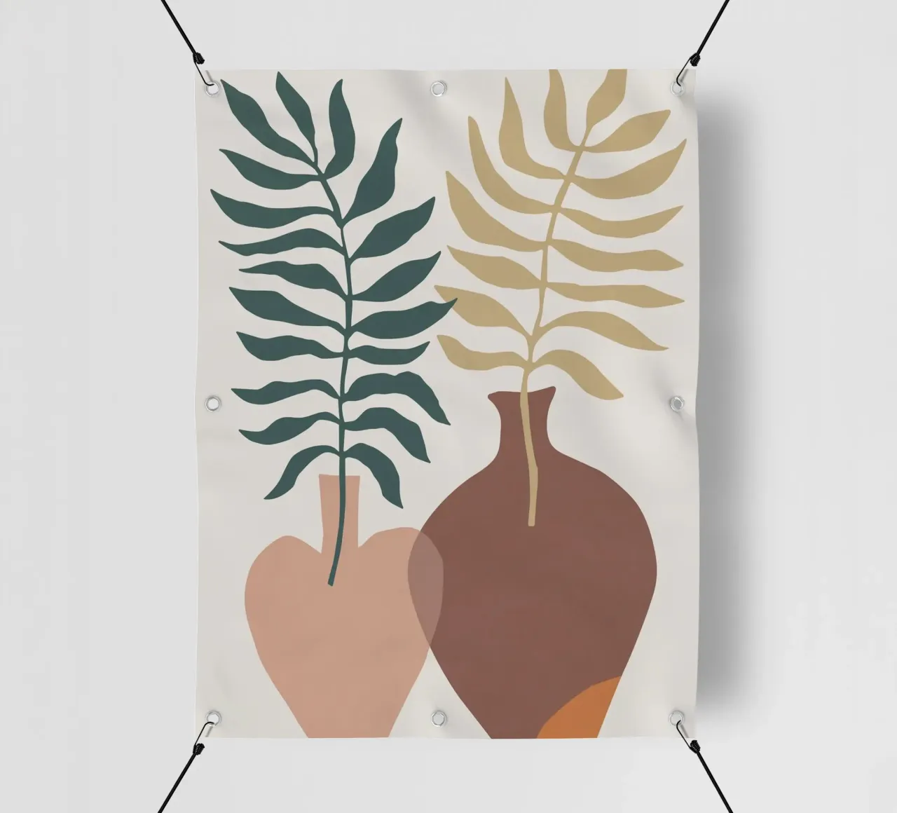 Abstract leaves in vases - modern minimalism pvc cover by Whole©