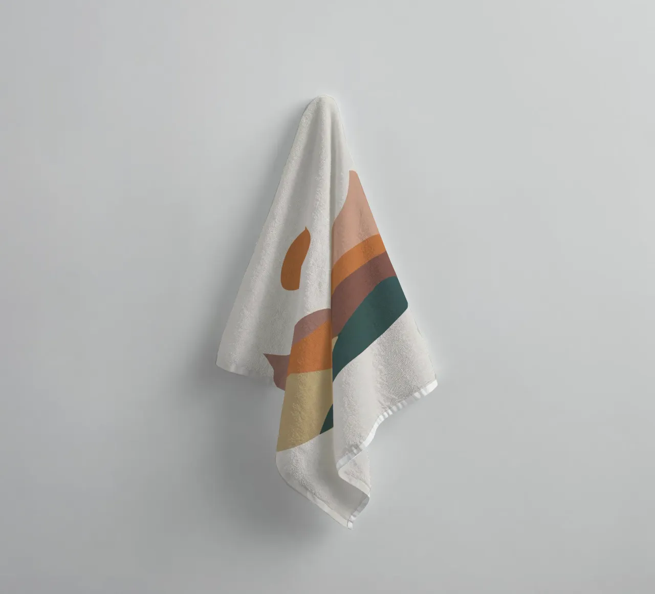 Abstract mountain landscape - Modern nature art towel by Whole©
