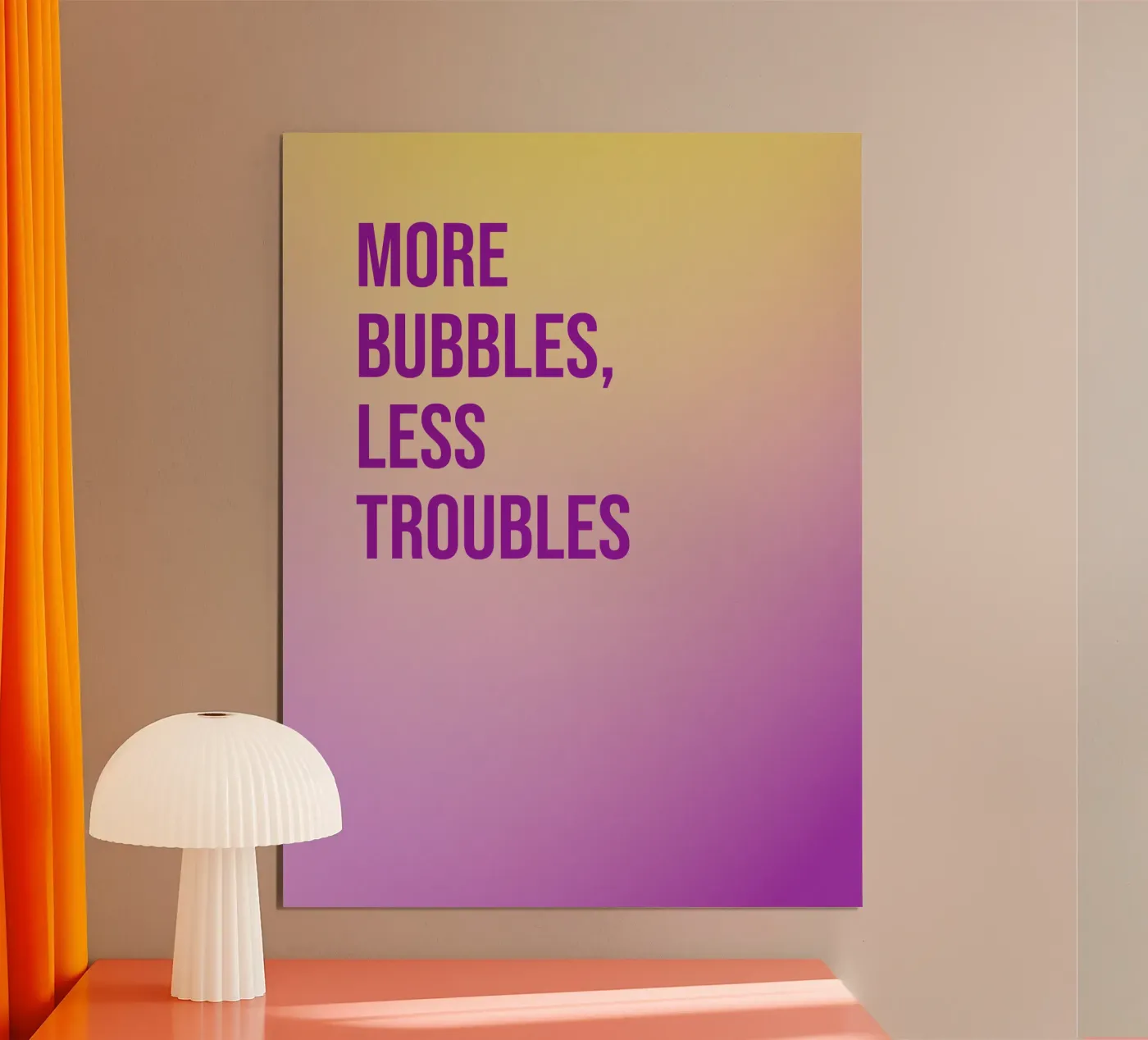 More  bubbles,  less  troubles poster da Personalizable Designs