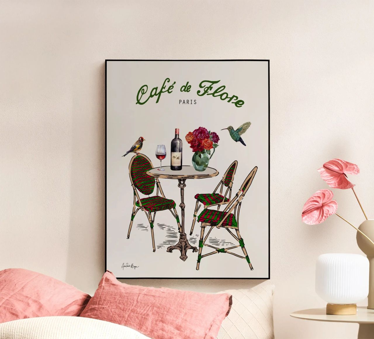 Wine time in Café de Flore plexiglass da Ana Paula Hoppe