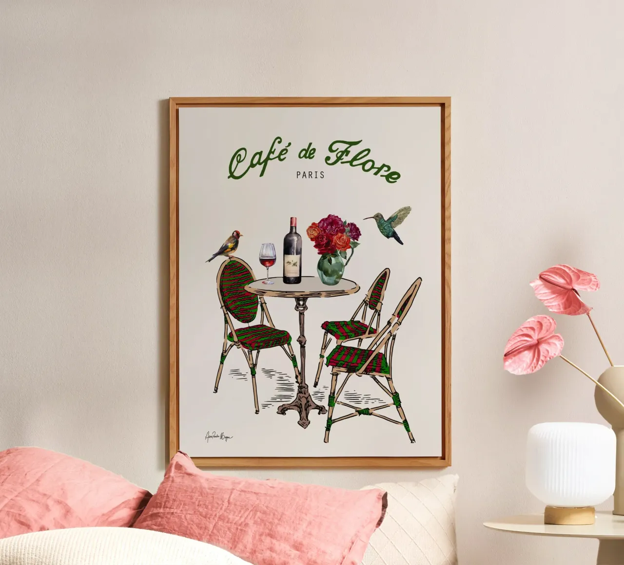 Wine time in Café de Flore alluminio dibond da Ana Paula Hoppe