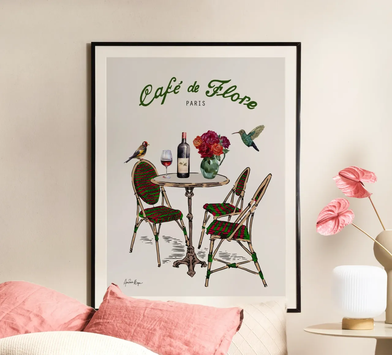 Wine time in Café de Flore carta hahnemühle da Ana Paula Hoppe