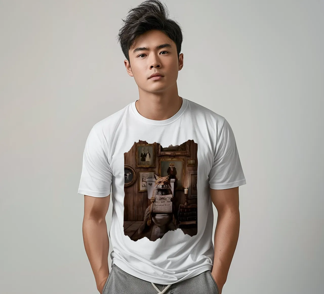VINTAGE FOX STORYTIME - Have a nice poop ! t-shirt da Monika Strigel