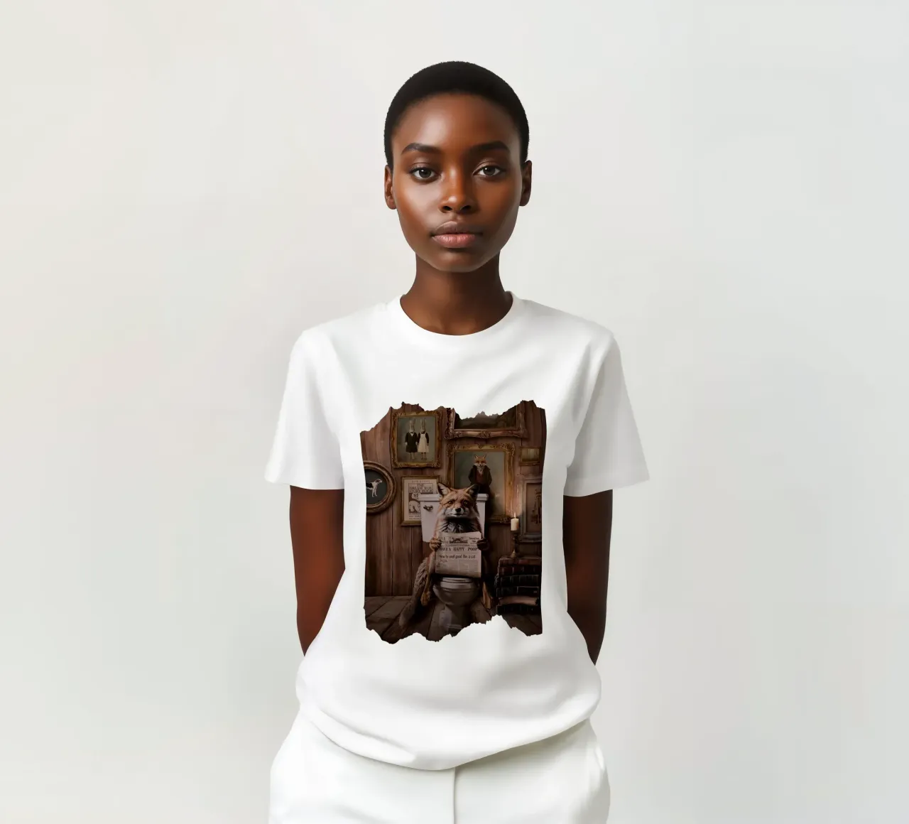 VINTAGE FOX STORYTIME - Have a nice poop ! t-shirt da Monika Strigel