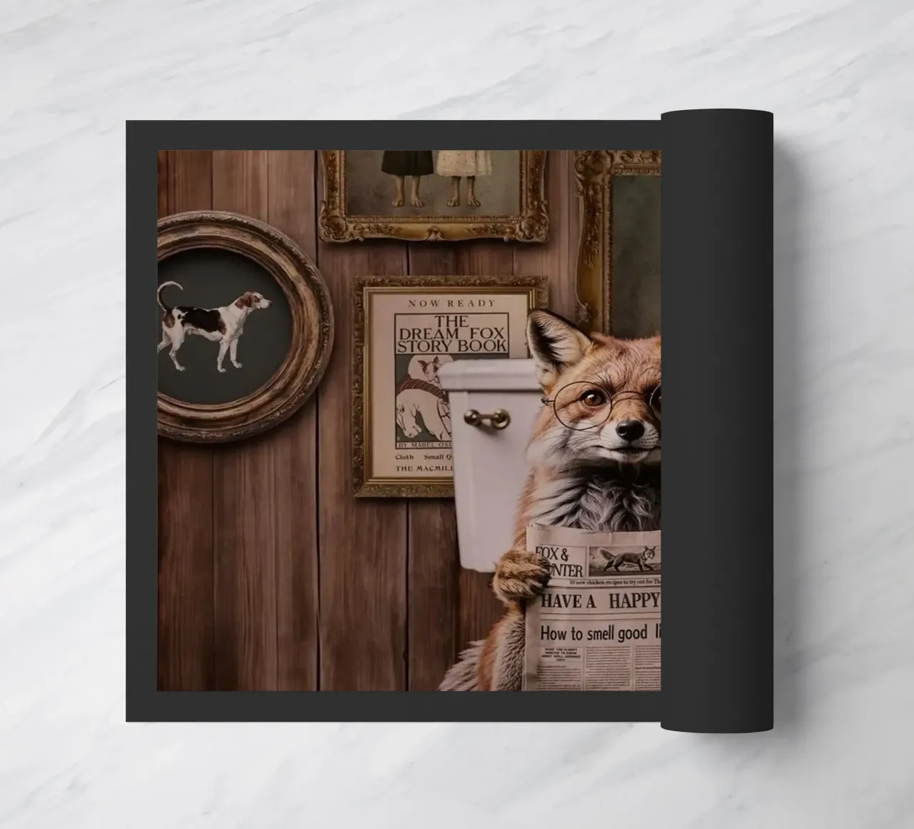 VINTAGE FOX STORYTIME - Have a nice poop ! zerbino da Monika Strigel