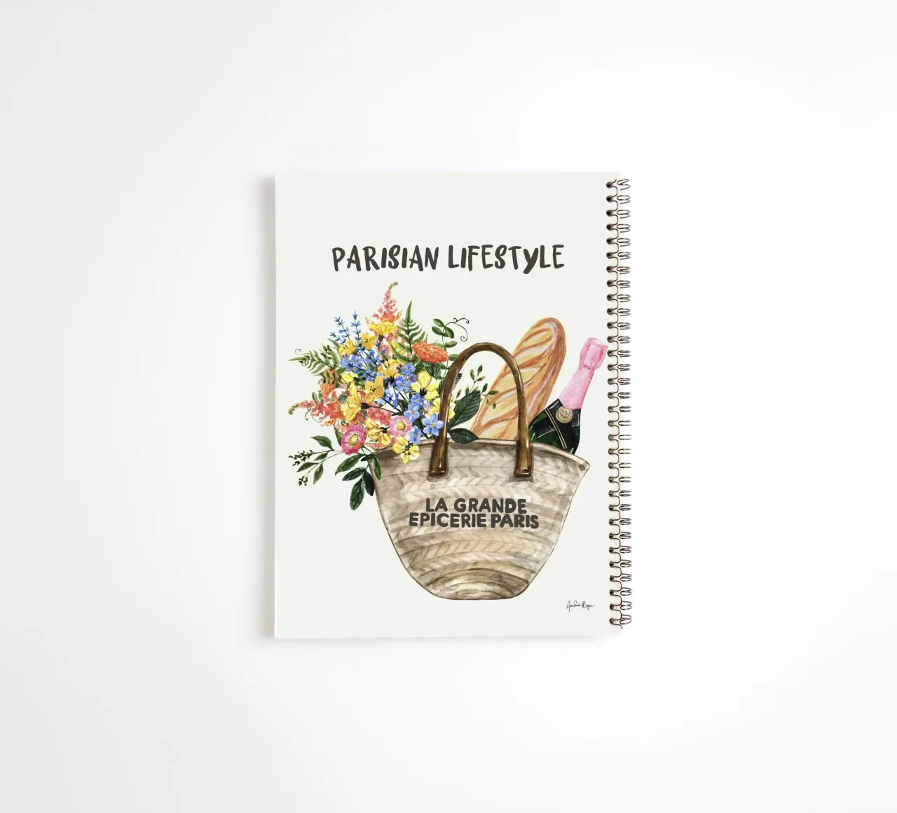 Parisian lifestyle spiral notebook by Ana Paula Hoppe