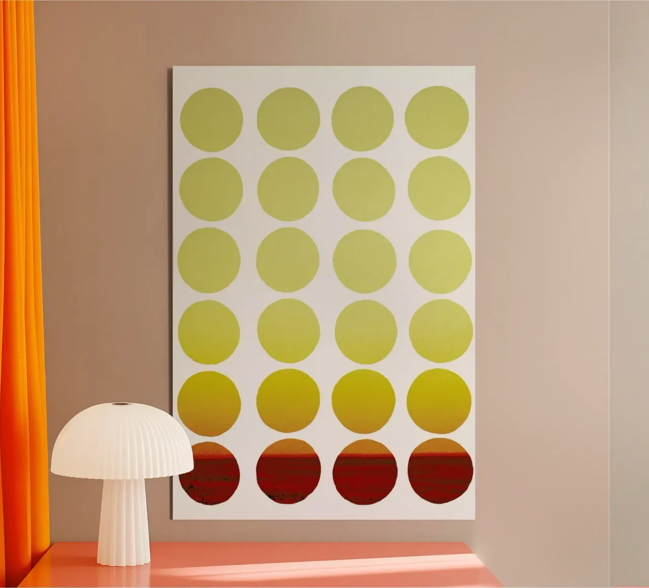 Warm dots alluminio dibond da Stoian Hitrov