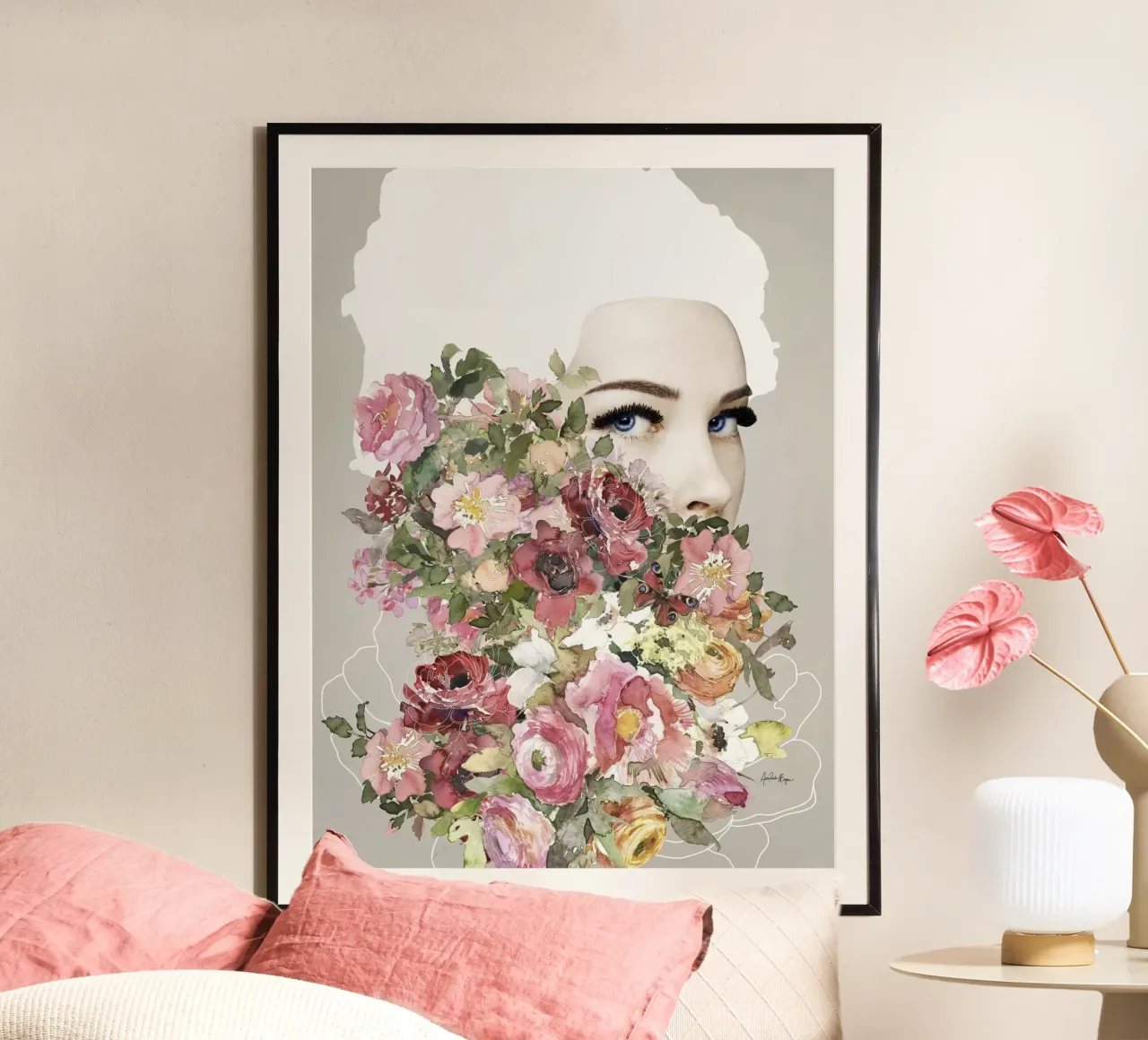 Blossom poster with plastic frame by Ana Paula Hoppe