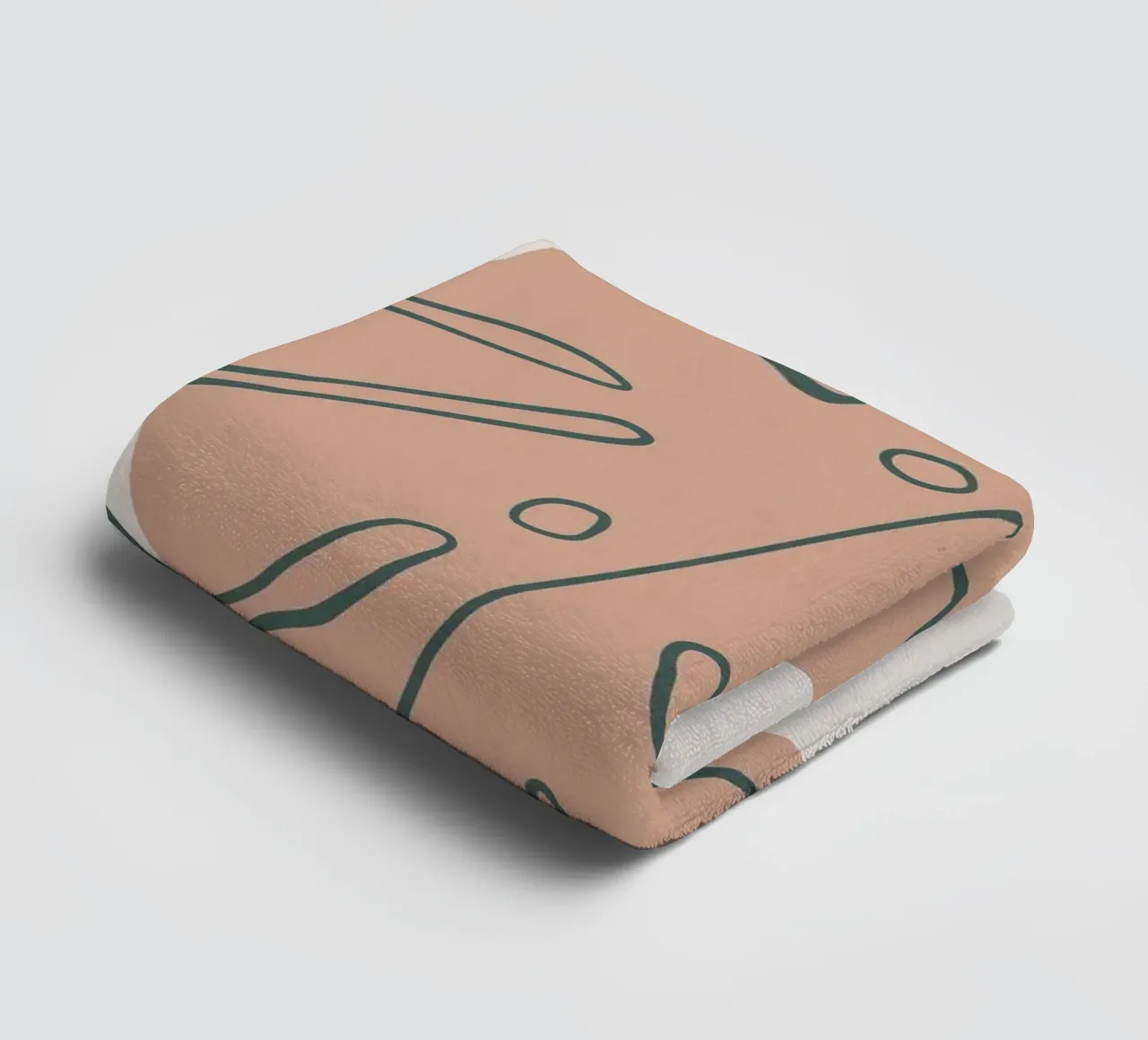 Abstract Monstera - Minimalist plant art towel by Whole©