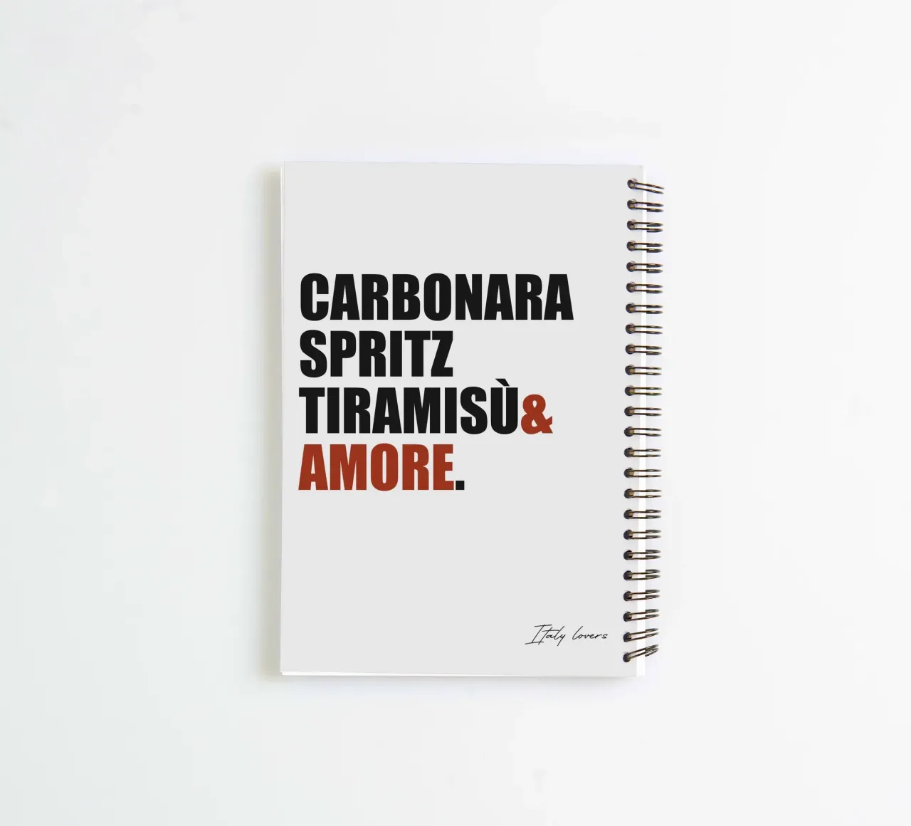 Italy lovers spiral notebook by Ana Paula Hoppe