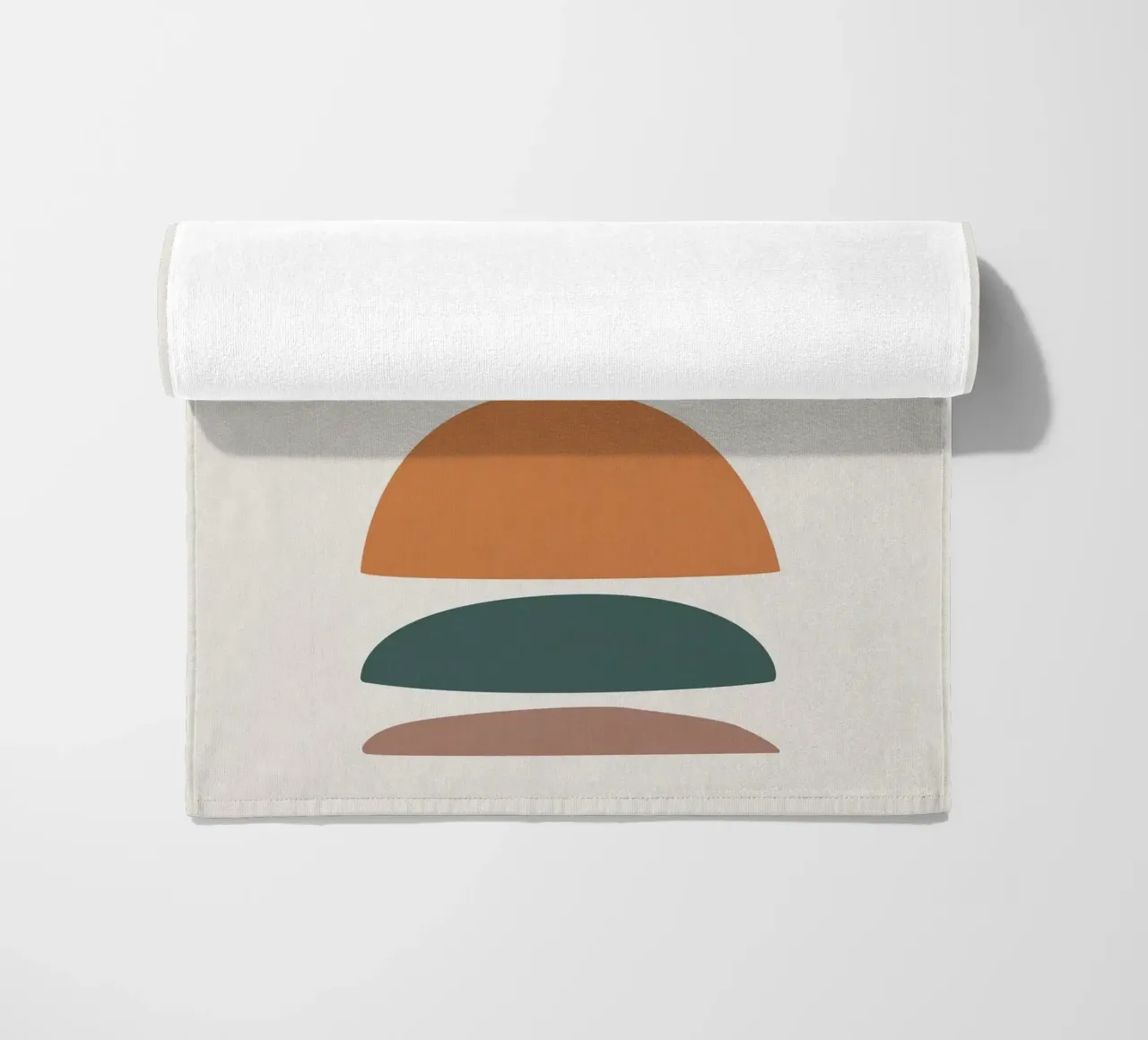 Abstract balance - Minimalist forms beach towel by Whole©