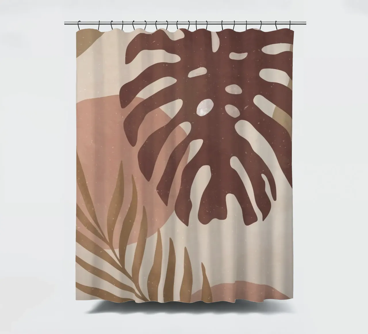 Design astratto di piante nei toni della terra - moderno e intramontabile tenda da doccia da Whole©