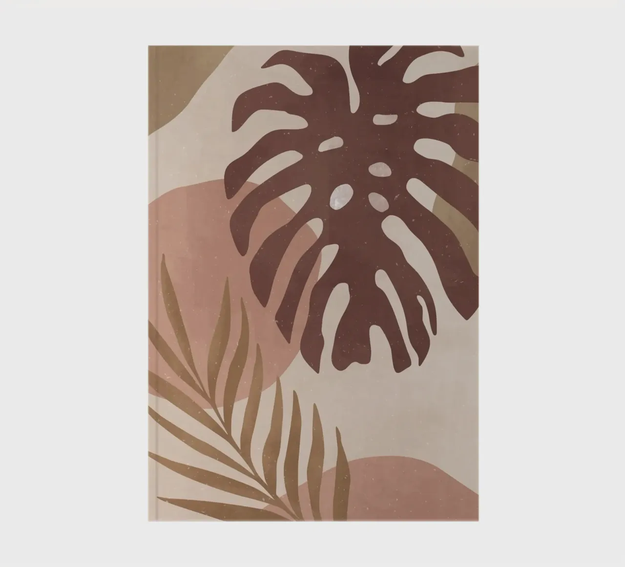 Design végétal abstrait dans les tons de terre - moderne & intemporel carnet de notes de Whole©