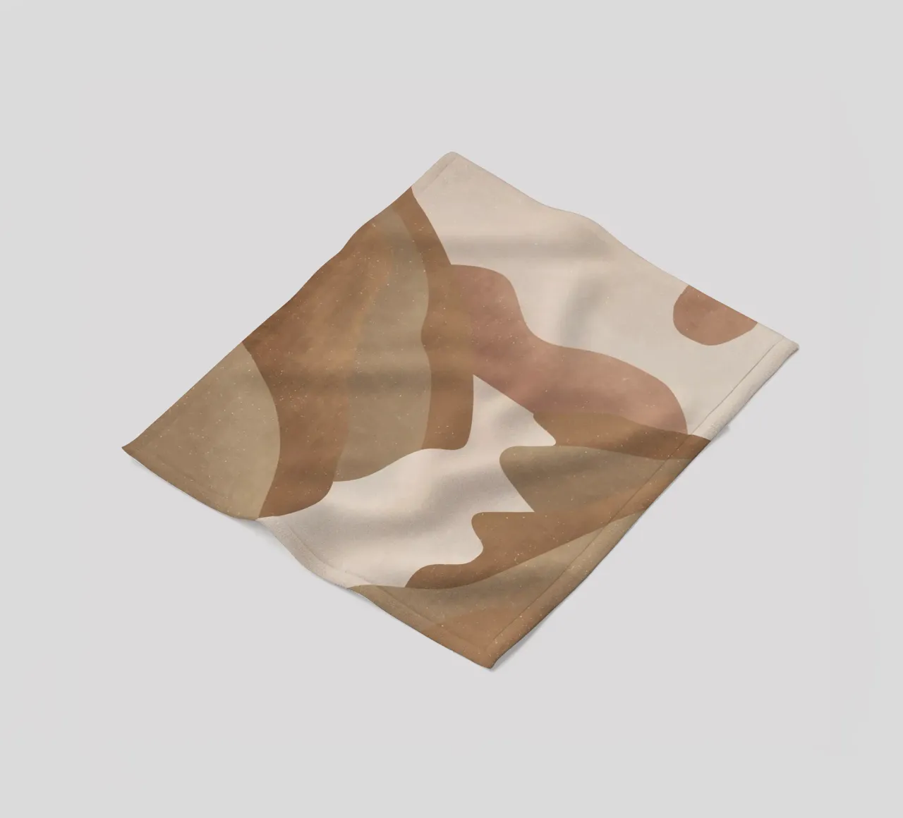 Abstract desert landscape in earth tones - Minimalist fleece blanket by Whole©