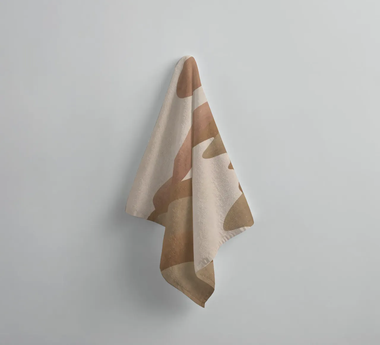 Abstract woestijnlandschap in aardetinten - Minimalistisch badhanddoek van Whole©