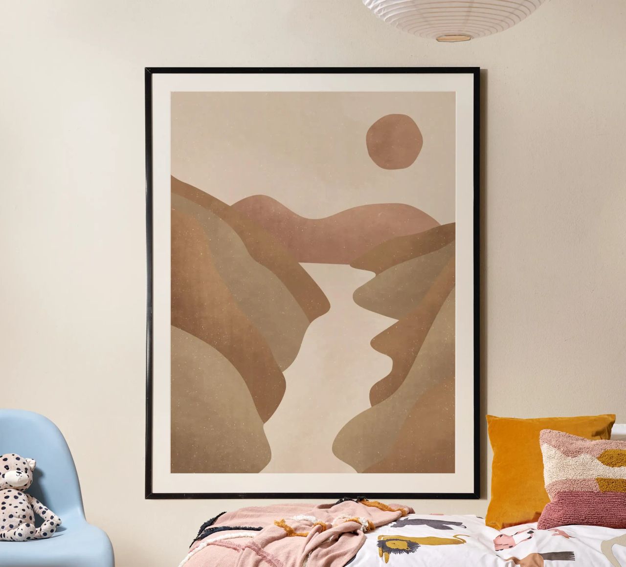 Abstrakte Wüstenlandschaft in Erdtönen – Minimalistisch Poster von Whole©