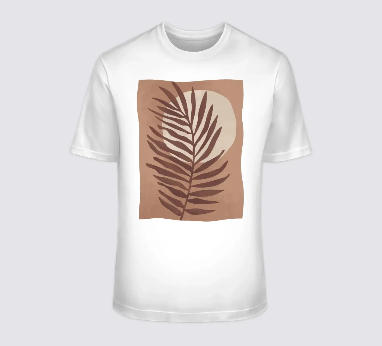 "Palmblad in warme aardetinten - natuur & minimalisme" t-shirt van Whole©
