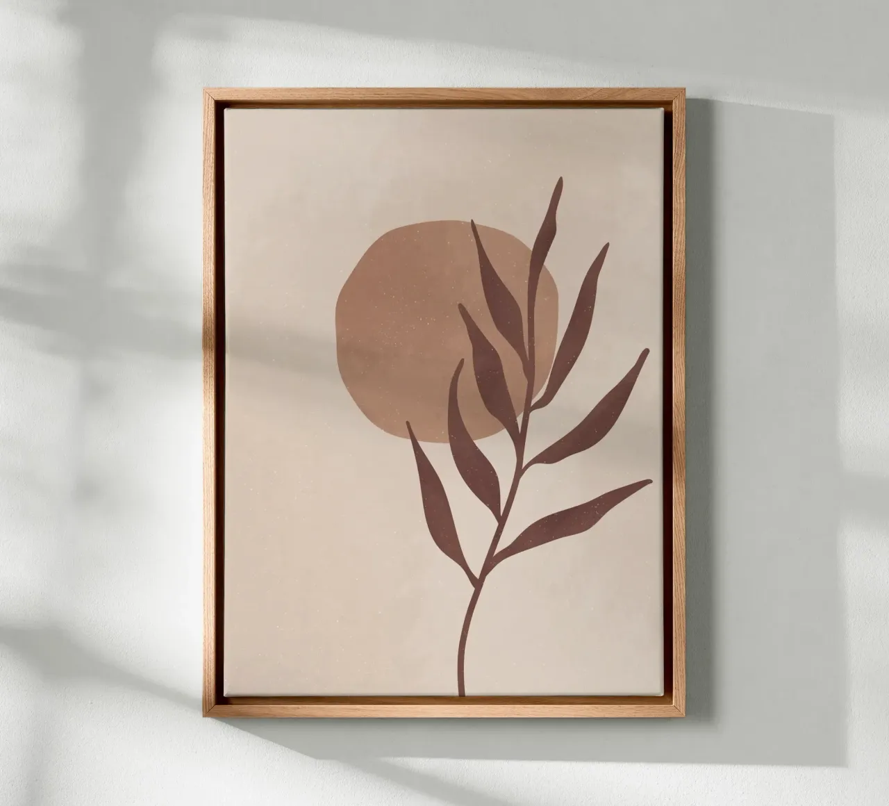 Abstract natuurontwerp in aardetinten | Muurschildering, mok & meer canvas van Whole©