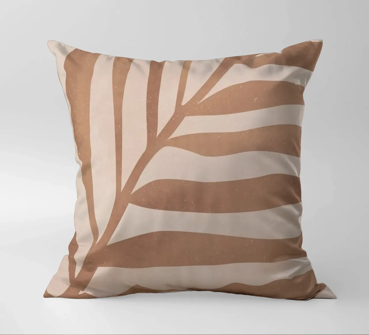 Abstract leaf pattern in earthy tones Nature design for the home decorative cushion by Whole©