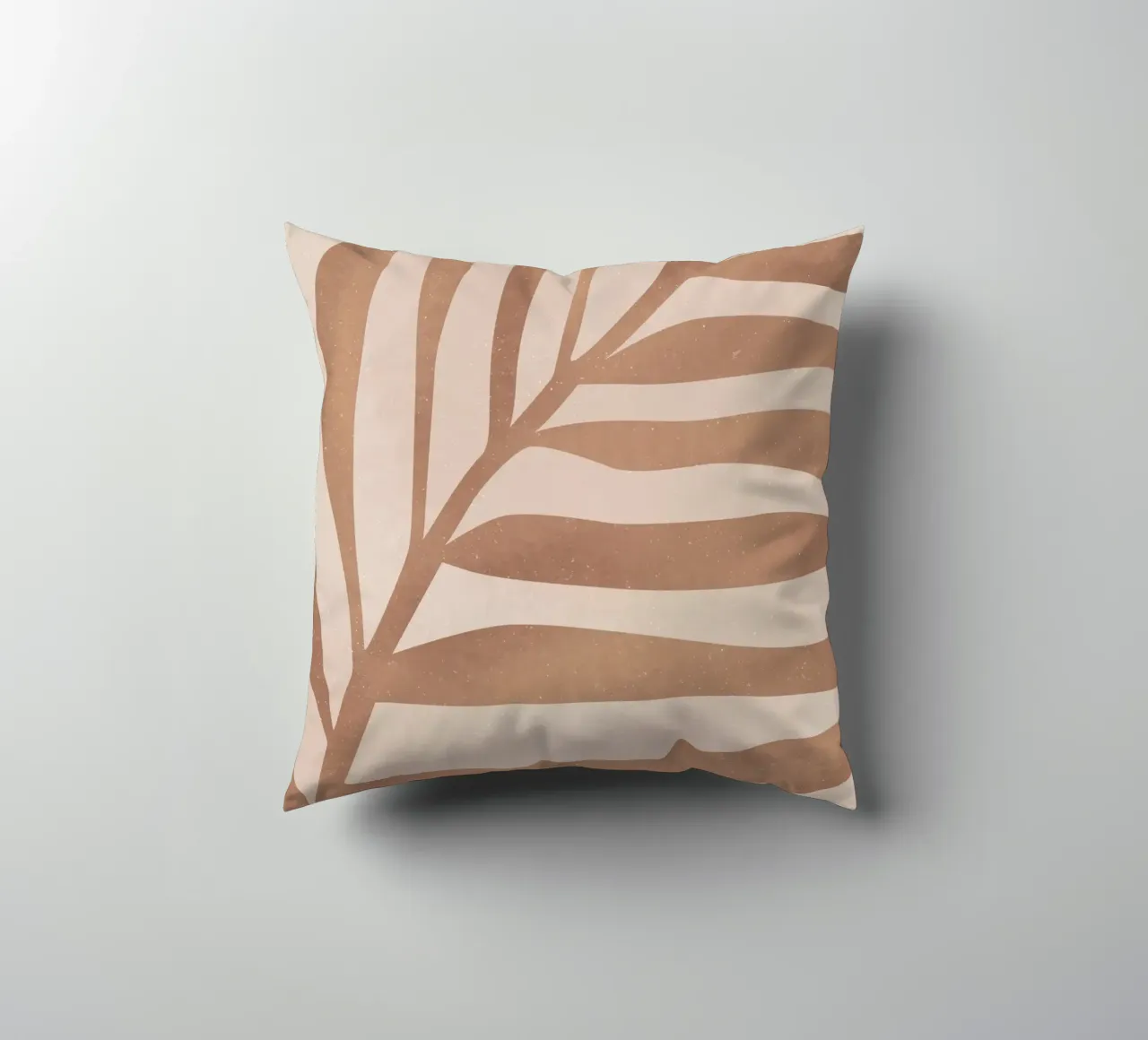 Abstract leaf pattern in earthy tones Nature design for the home decorative cushion by Whole©