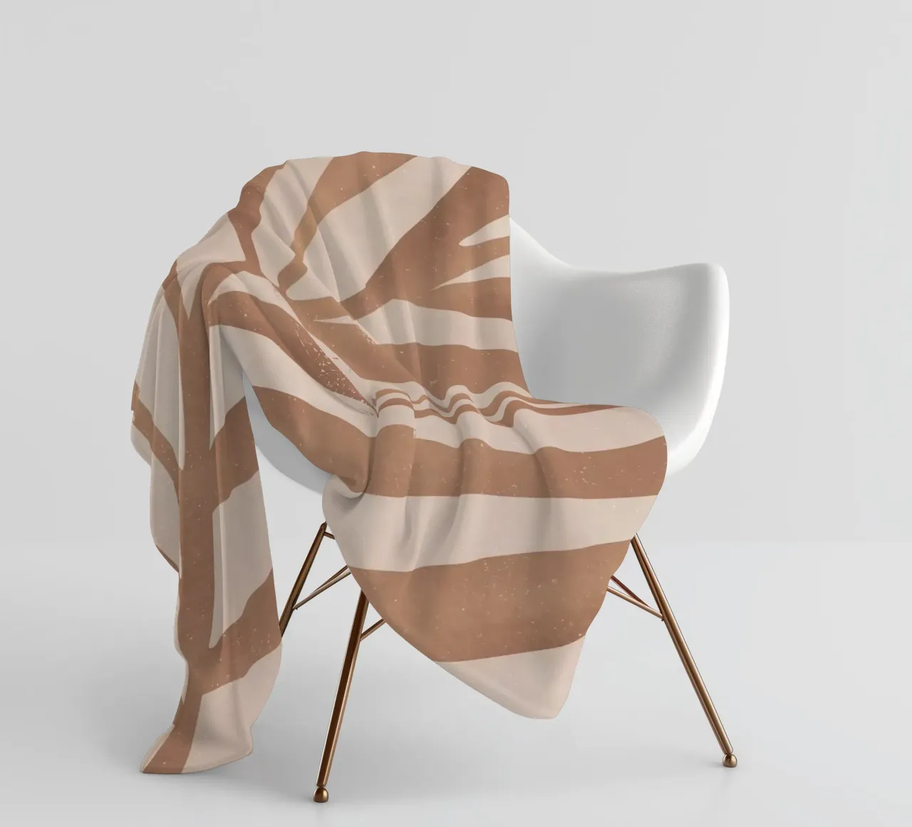 Abstract leaf pattern in earthy tones Nature design for the home fleece blanket by Whole©