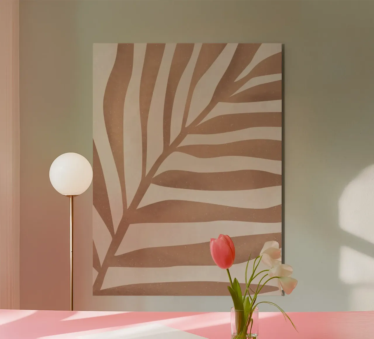 Abstract leaf pattern in earthy tones Nature design for the home forex plate by Whole©