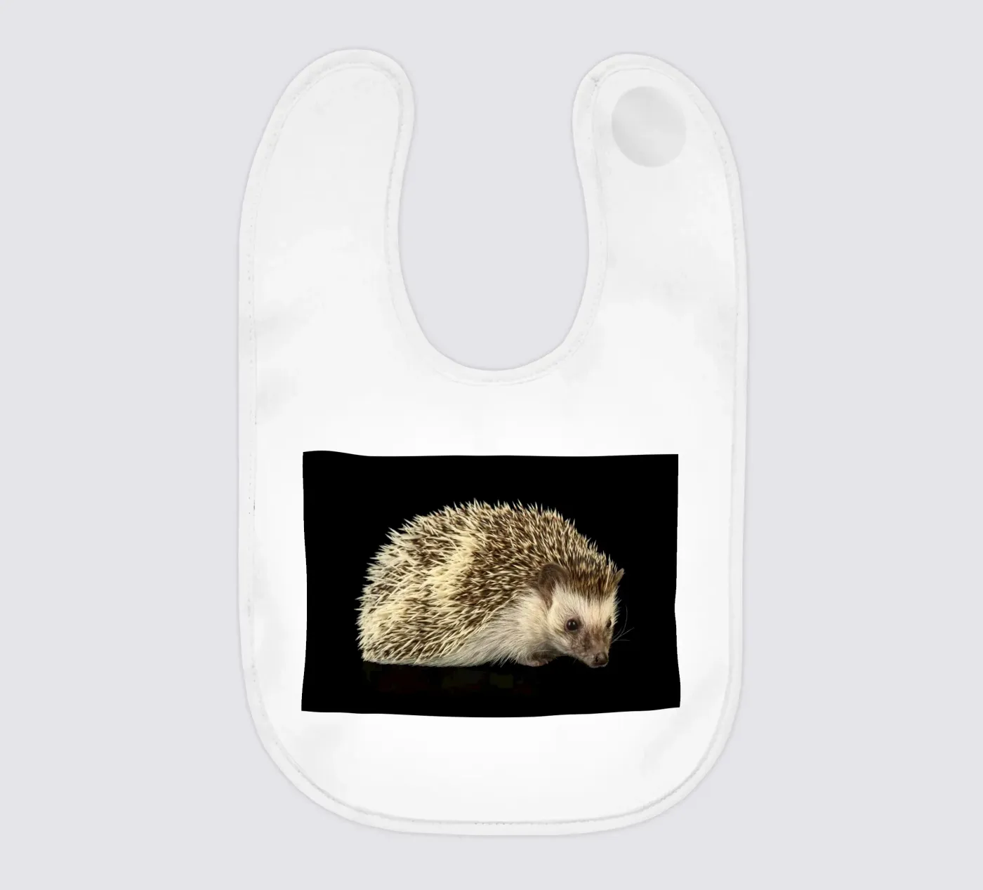 White/brown Hedgehog bavaglino da Curious Collections by Marielle Leenders