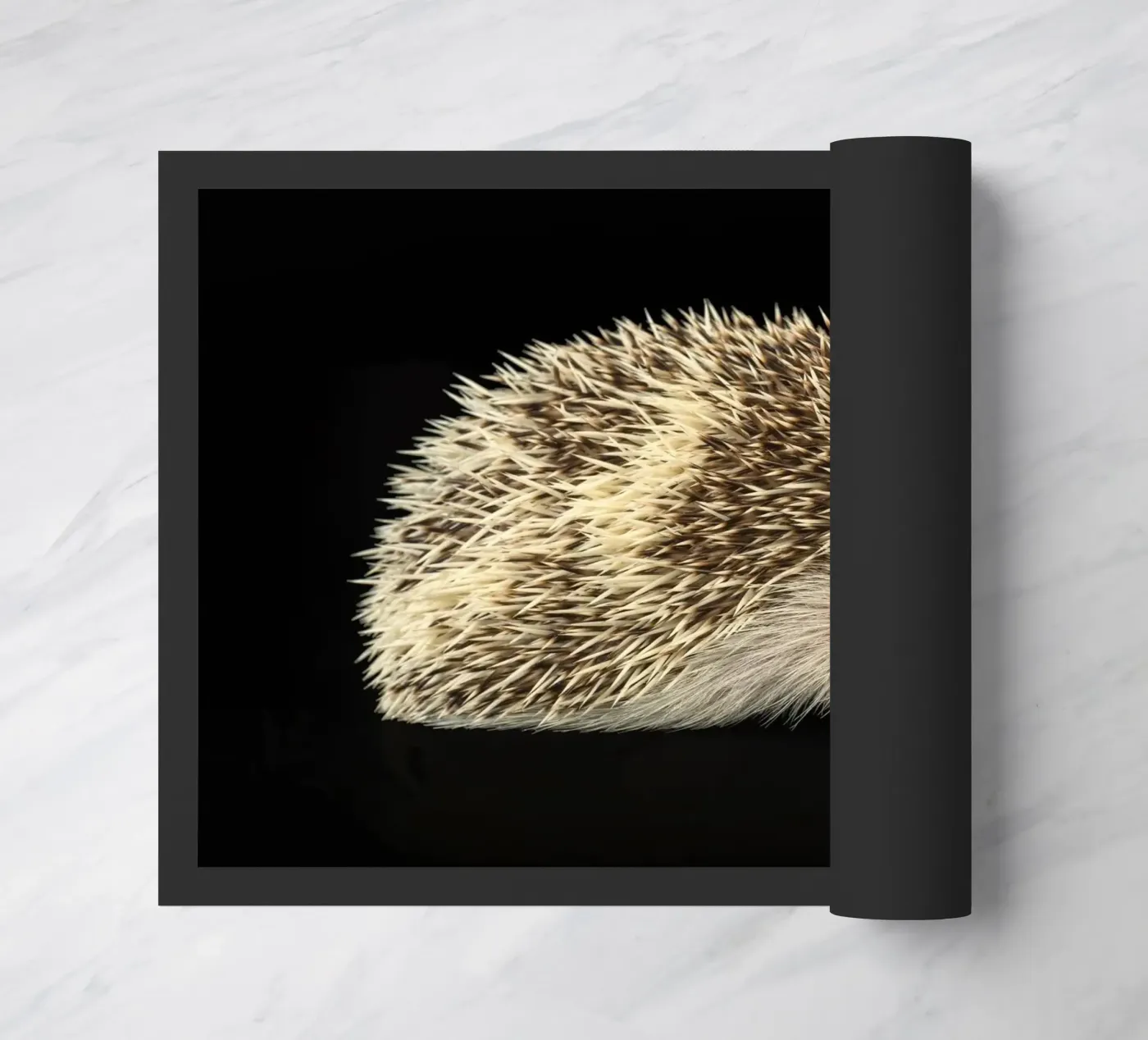 White/brown Hedgehog zerbino da Curious Collections by Marielle Leenders