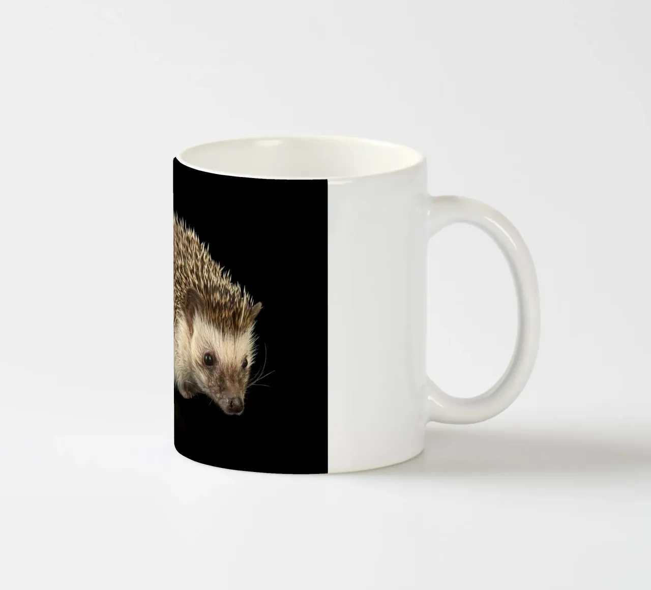 Riccio bianco/marrone tazza in ceramica da Curious Collections by Marielle Leenders