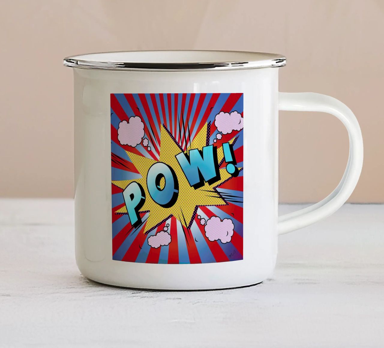 Pow 5 tazza in smalto da Mark Ashkenazi